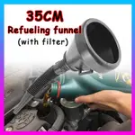 UNIVERSAL OILER FILTER FUNNEL CAR TRUCK MOTORCYCLE FILLED SP