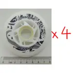 全新現貨80MM白色85A直排輪子4個便宜運動用品 INLINE SKATES WHEELS ROLLER