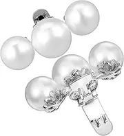 [PACKOVE] 2Pcs Removable Shoe Clips with Artificial Pearls for High Heels Elegant Wedding Shoe Decorations Secure Fit Accessories for Pumps and Sandals Versatile Style Enhancer