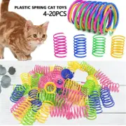 4-20x Cat Kitten Spring Bouncy Toy Plastic Training Toys Teasing Playing Cat Toy