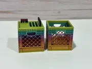 Micro SD Card Holder Mini Milk Crate Micro SD Card Storage Organizer Office Gift