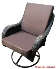 2 PACK Outdoor Waterproof Seat Chair Patio Cushion Memory Foam Pad 24X22X4 Brown