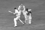 Surreys Peter May is stumped by MCC wicketkeeper Godfrey E - 1953 Cricket Photo
