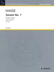 Johann Adolph Hasse Sonate No 1 Flute & Guitar Score Solo Part Sheet Music Book