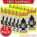 12 x Little Trees Air Freshener Black Ice Freshens Car Truck Taxi Home Office