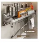 Wall-mounted Kitchen Organizer Shelf Spice Storage Rack Household Seasoning Chop