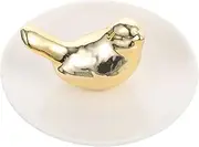 minkissy Ceramic Ring Dish Vendors Storage Pendant Hook Lipstick Tray Valet Tray Sink Stand Decorative Bead Tray White Tray Coin Cutlery Candy Pin Earrings Storage Plate Shelves Ceramics