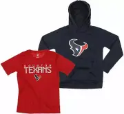 OuterStuff NFL Youth Houston Texans Team Performance Hoodie and Tee Combo Set