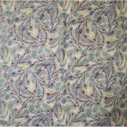 Susan Winget Cotton Fabric 'Iridescent Feather' Peacock Teal Purple Beige 2 Yds