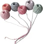 TEHAUX 14Pcs Assorted Color Jute Twine Each Strong Soft Burlap Rope for DIY Crafts Wrapping Gardening and Home Decoration Durable Natural Jute String