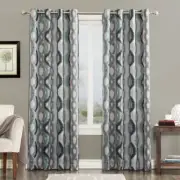 Corbin 54" x 84" Ogee Watercolor Grommet Curtain Panels - SET OF 2!!