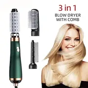 Blow Dryer with Comb Hair Dryer Comb Hot Air Curling For Hair Roller Ionic Hair Straightening Brush Quick Professional Brush Dry Hair Curler Curling Iron