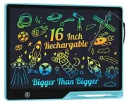 LCD Writing Tablet,16 Inch Colorful Screen Rechargeable Doodle Board Blue
