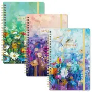 Spiral Journal/Notebook - 3 Pack A5 Ruled Journal Notebook, 8.3'' × 6'', 3 × 160