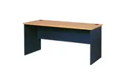 Mantone Straight Office Work Desk - 150cm - Select Beech/Ironstone