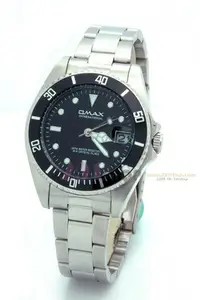 在飛比找Yahoo!奇摩拍賣優惠-OMAX-水鬼款  時尚男錶-黑/OM4057M
