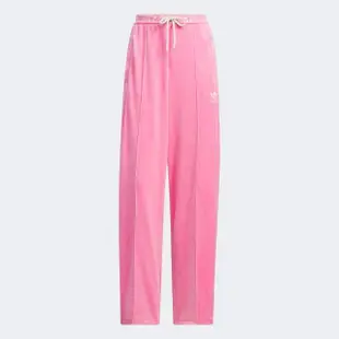 【adidas 愛迪達】長褲 女款 運動褲 三葉草 亞規 新年 VELOUR SST PANT 粉 IX4230