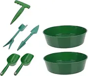 1 Set Garden Sieve and Shovel Tool Kit Durable Soil Sieve Puncher Planting Accessories for Gardening Enthusiasts Essential Gardening Tools