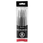 Angelus Micro Detail Paint Brush Set - 5 piece Set Perfect for Micro detailing
