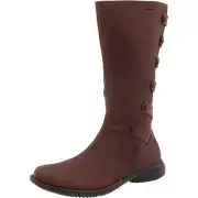 Womens Sz 5 MERRELL Tetra Launch Waterproof Leather Boots Cherry Brown Mid Calf