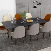 Minimalist Luxury Dining Table 180CM Extendable Kitchen Table Hardness Stone Top
