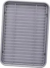1Set Rectangular Baking Pan with Rack Baking Tray for Cakes Cookies and More Desserts Nonstick Coating Conduction Easy to Clean
