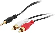 Pro2 LA1051 3.5 mm Plug to 2X RCA 1 m