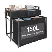 Extra Large Laundry Sorter with Wheels, Laundry Hamper, 150L Laundry Sorter 3...
