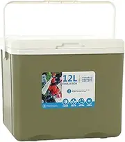 Insulated Storage Box - Camping Cooler Box, 12L Car Cooler Box Organizer for Hot and Cold Food | Freestanding Travel Food Box with Handle for Juice, Drinks, Milkmate