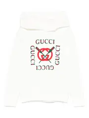 [Gucci Kids] logo-print hoodie 10 White