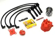 DISTRIBUTOR CAP ROTOR SPARK PLUG WIRE FUEL FILTER 99-00 HONDA CIVIC B16 BLACK B (for: Honda)