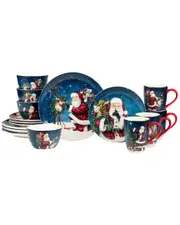 Certified International Santa's Secret 16pc Dinnerware Set