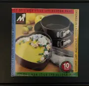 Metro 3 Spring Form Pans Non Stick Set Heart Round Springform Baking Box New