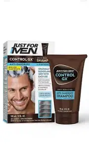 Just For Men Control GX Grey Reducing Anti-Dandruff Shampoo, Gradual Hair Color,