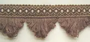 1.75" Gimp Trim 3 YD Dark Brown Gold Matched Braid Key Tassel Gimp Bullion