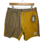 Howler Bros Corduroy Shorts Colorblock Drawstring Casual Size 34