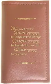 12 Step Book Cover - Small Book (24HrDay) - Brown - SM01