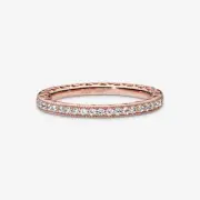 *BRAND NEW* Pandora Signature 14k Rose Goldplated Sparkle & Hearts Ring 180963CZ