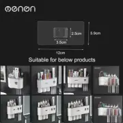 Mengni Adhesive Sticker for Toothbrush Holder Towel Rack Bathroom Kitchen Shelf