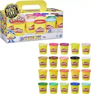 Hasbro A7924 Super Colour Pack, 20 Tubs of Dough, Sensory & Educational Toy