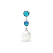 Ikecho Silver Light Opal Pendant