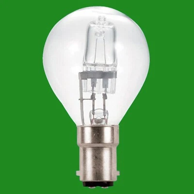2x 18W (=23W) Halogen Dimmable Clear Golf G45 Mini Globe Light Bulb Lamp SBC B15