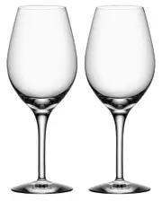 Orrefors Set of 2 More Wine Glasses