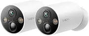 TP-Link Tapo Smart Wire-Free Indoor/Outdoor Security Camera, AI Detection, 10000mAh Battery, 2K QHD, Color Night Vision, 150° Super Wide FOV, IP66, Tapo Solar Panel Supported (Tapo C425(2-pack)V1.20)