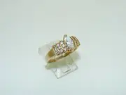 14k Yellow Gold Cubic Zircon Engagement Ring
