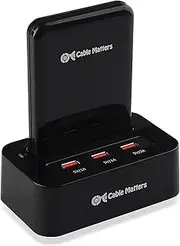 (Docking Station) - Cable Matters SuperSpeed USB 3.0 to 6.4cm SATA Hard Drive Docking Station with 3-Port USB Charging Hub