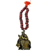 Indian Traditional Shri Radha Krishna Wooden Mala For Car Hanging