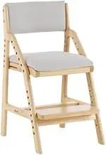 BTM Study Chair, Wooden Posture, Children's Chair, High Chair, Dining Chair, Adjustable Height, Simple, Compact, Assembly, Pedestal, Foot Rest