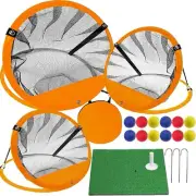 Pro Golf Chipping Net 3 Pcs with Mat and 12 Balls Value Set for Game Practice