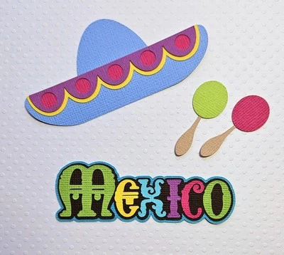 Mexico Girl Set. Scrapbook, Card Making Paper Piecing